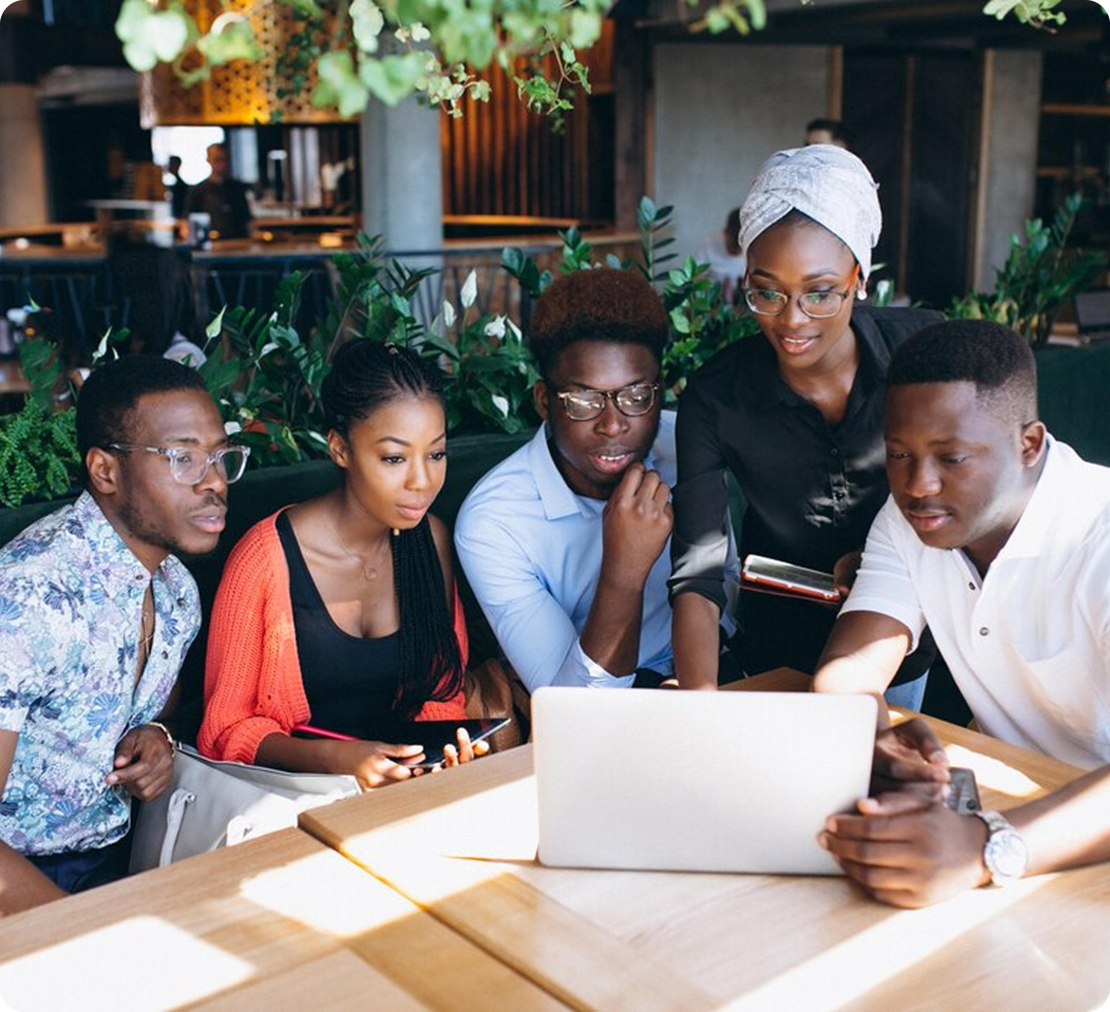Students studying together